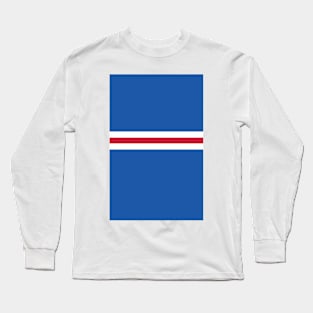 Glasgow Rangers Colours Bar Design Long Sleeve T-Shirt